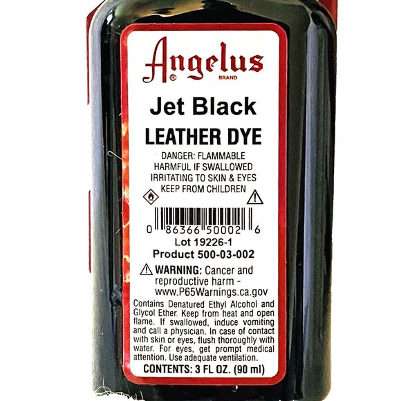 NEW Angelus Leather Dye 2 Jet Black Neutral 3 Ounce Applicators Shoe Craft Purse - Picture 4 of 9